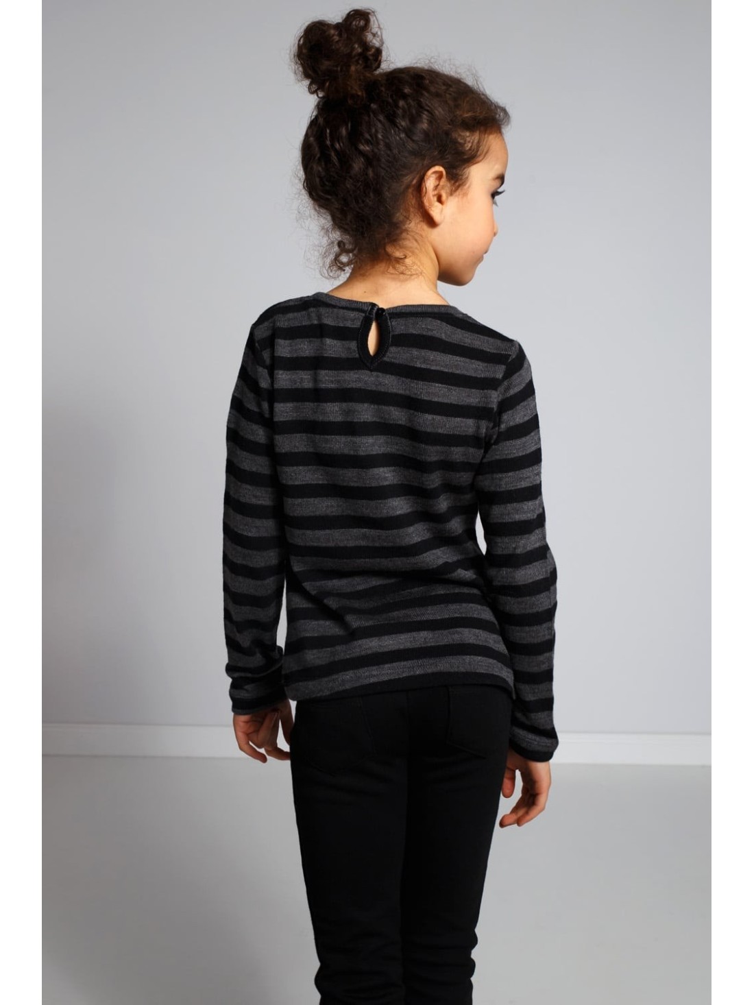 Dark gray striped sweater NDZ36039 - Online store - Boutique